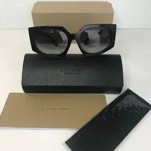 New Burberry BE4306 3001/8G Black Sunglasses Burberry Women main image 4